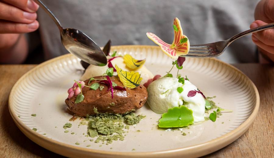 Chocolate Garden, het dessert met matcha crumble