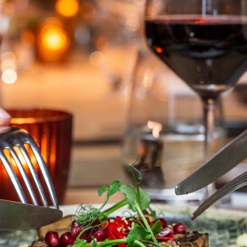 Diner bij kaarslicht