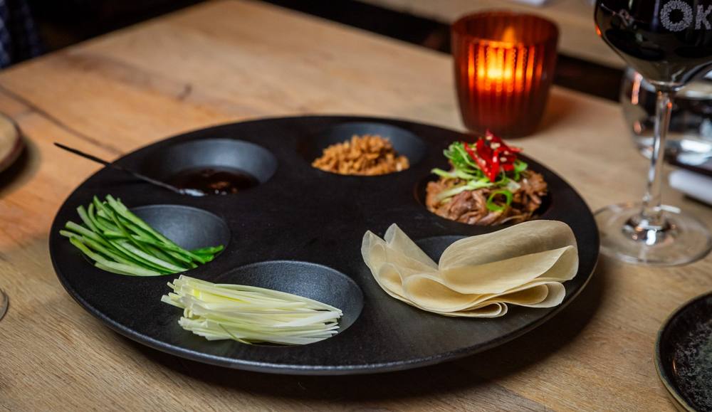 Duck & pancakes om zelf op te rollen
